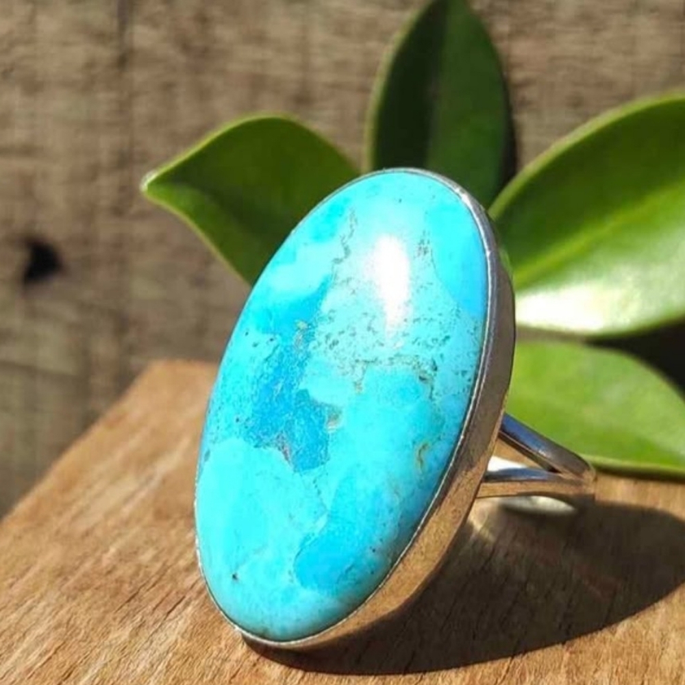 Sterling Silver Turquoise Ring Size 6.5